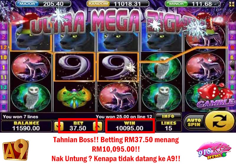 A9today & A9play Casino betting jackpot winner  | Menang besar | Win RM10095 with RM37.50